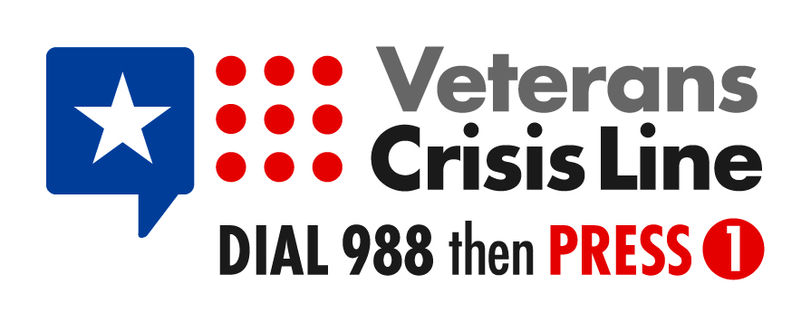 Veterans Crisis Line number. Dial 988 then Press 1